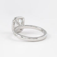 Vintage Halo Cushion Cut Moissanite Wedding Proposal Ring