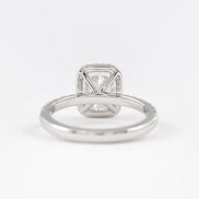 Vintage Halo Cushion Cut Moissanite Wedding Proposal Ring