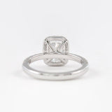 Vintage Halo Cushion Cut Moissanite Wedding Proposal Ring