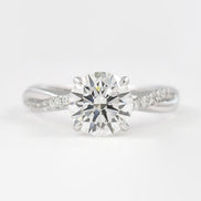 Moissanite Round Cut Twisted Ring For Women