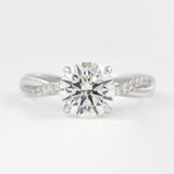 Moissanite Round Cut Twisted Ring For Women