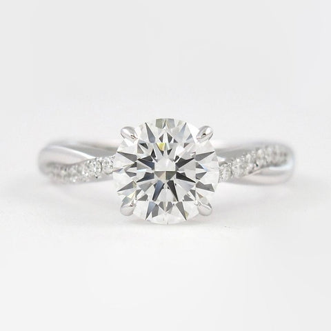 Moissanite Round Cut Twisted Ring For Women