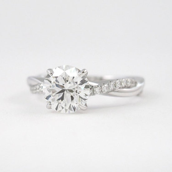 Moissanite Round Cut Twisted Ring For Women