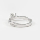 Moissanite Round Cut Twisted Ring For Women