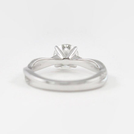 Moissanite Round Cut Twisted Ring For Women