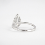 Moissanite Diamond Pear Cut Halo & Pave Set Fancy Ring