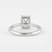 Moissanite Colorless Radiant Cut Hidden Halo Ring