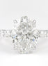 Oval Cut Side Accent VVS1 Clarity Moissanite Valentine Day Gift
