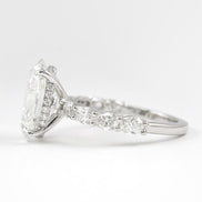 Oval Cut Side Accent VVS1 Clarity Moissanite Valentine Day Gift