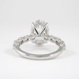 Oval Cut Side Accent VVS1 Clarity Moissanite Valentine Day Gift