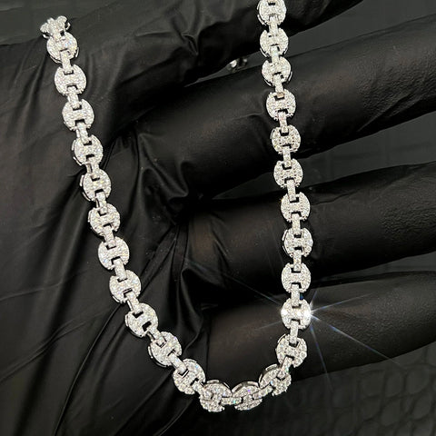 Moissanite Diamond Mariner Cuban Link Chain