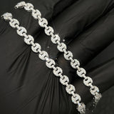 Moissanite Diamond Mariner Cuban Link Chain