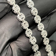 Moissanite Diamond Mariner Cuban Link Chain