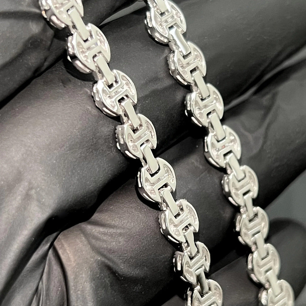 Moissanite Diamond Mariner Cuban Link Chain