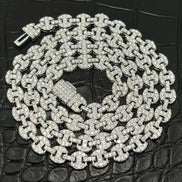 Moissanite Diamond Mariner Cuban Link Chain