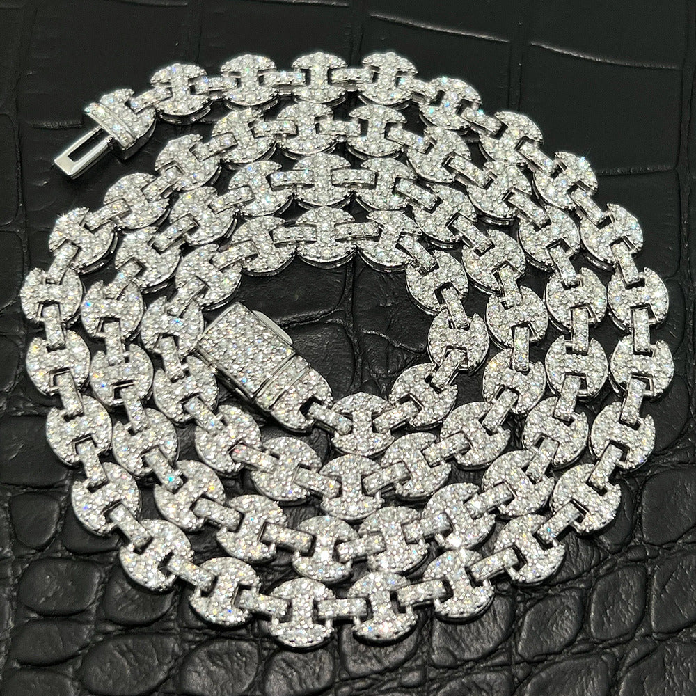 Moissanite Diamond Mariner Cuban Link Chain