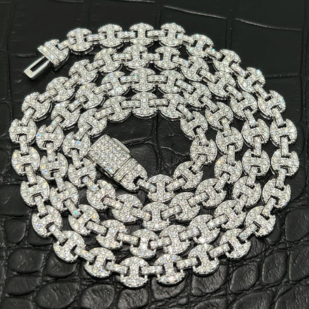 Moissanite Diamond Mariner Cuban Link Chain
