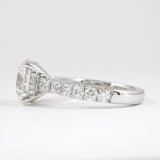 Round Cut Hidden Accent Moissanite Wedding Proposal Ring
