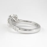 Round Cut Hidden Accent Moissanite Wedding Proposal Ring