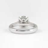Round Cut Hidden Accent Moissanite Wedding Proposal Ring