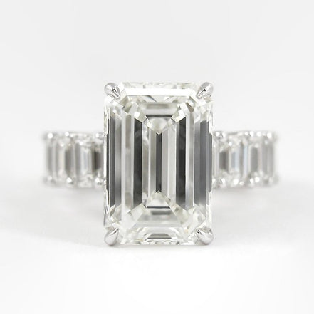Lab Created Emerald Cut Full Eternity Wedding Ring For Her