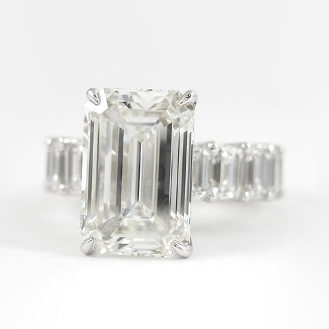 Lab Created Emerald Cut Full Eternity Wedding Ring For Her