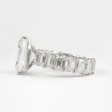 Lab Created Emerald Cut Full Eternity Wedding Ring For Her