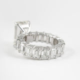 Lab Created Emerald Cut Full Eternity Wedding Ring For Her