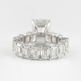 Lab Created Emerald Cut Full Eternity Wedding Ring For Her
