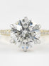 Round Cut Moissanite Pave Set Engagement Ring