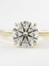 Round Cut Moissanite Hidden Accent Engagement Wedding Ring