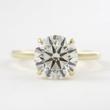 Round Cut Moissanite Hidden Accent Engagement Wedding Ring