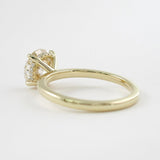 Round Cut Moissanite Hidden Accent Engagement Wedding Ring