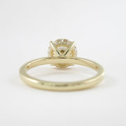 Round Cut Moissanite Hidden Accent Engagement Wedding Ring
