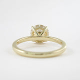 Round Cut Moissanite Hidden Accent Engagement Wedding Ring