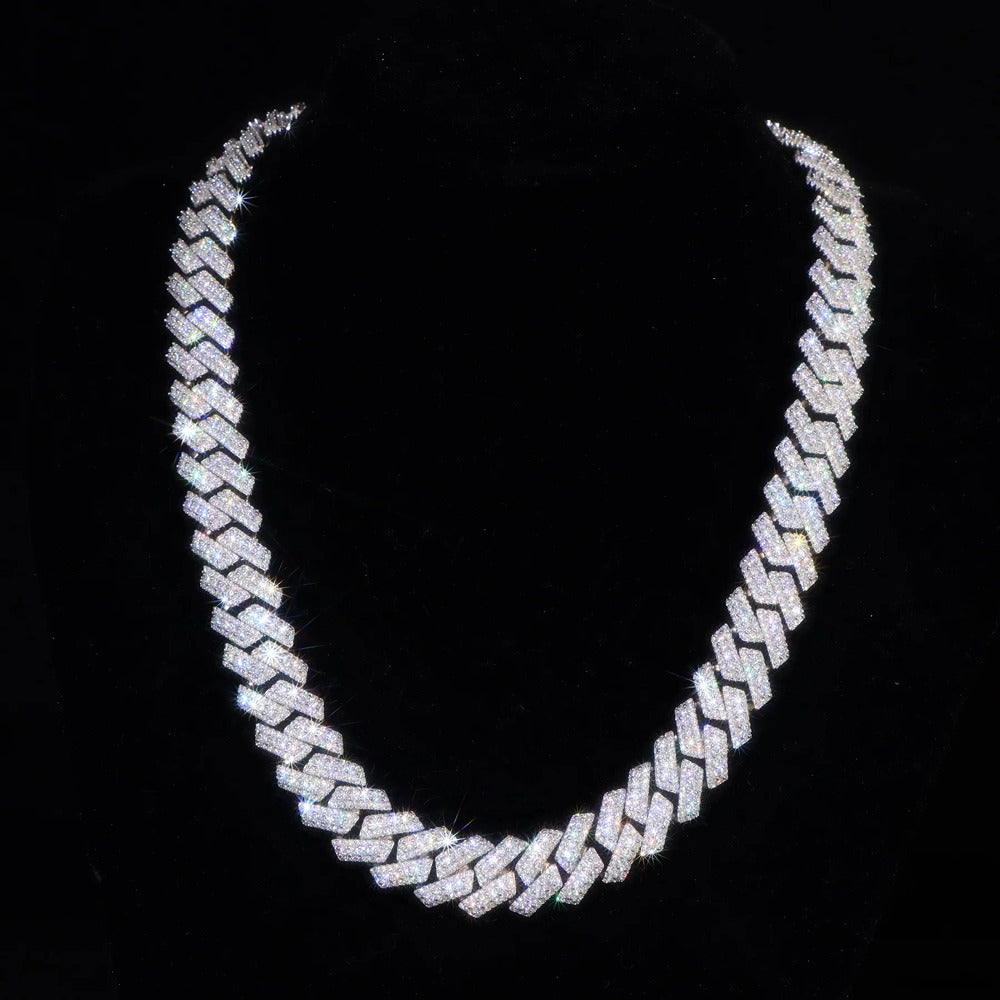 VVS1 Moissanite Cuban Chai For Men's
