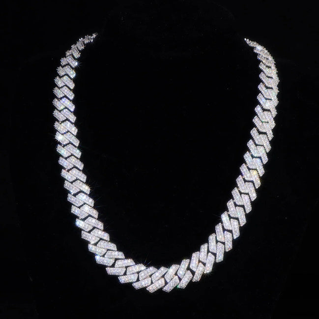 VVS1 Moissanite Cuban Chai For Men's