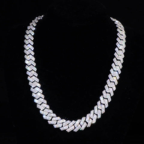 VVS1 Moissanite Cuban Chai For Men's