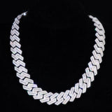 Round & Baguette Moissanite Diamond Cuban
