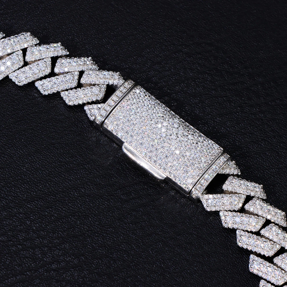 VVS1 Moissanite Cuban Chai For Men's
