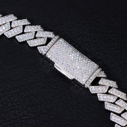 VVS1 Moissanite Cuban Chai For Men's