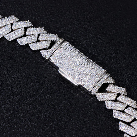 VVS1 Moissanite Cuban Chai For Men's