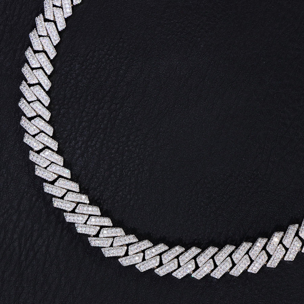 VVS1 Moissanite Cuban Chai For Men's