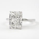 D Color Radiant Cut Moissanite Hidden Halo Engagement Ring