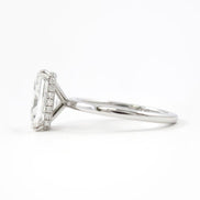 D Color Radiant Cut Moissanite Hidden Halo Engagement Ring