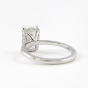 D Color Radiant Cut Moissanite Hidden Halo Engagement Ring