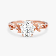 Oval Cut Art Deco Moissanite Wedding Ring Set For Women