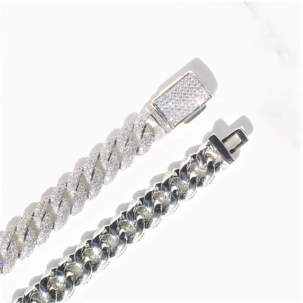 18mm Moissanite Hip Hop Cuban Link Chain