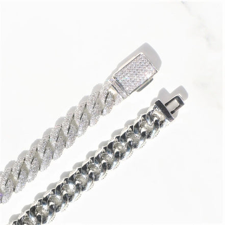 18mm Moissanite Hip Hop Cuban Link Chain