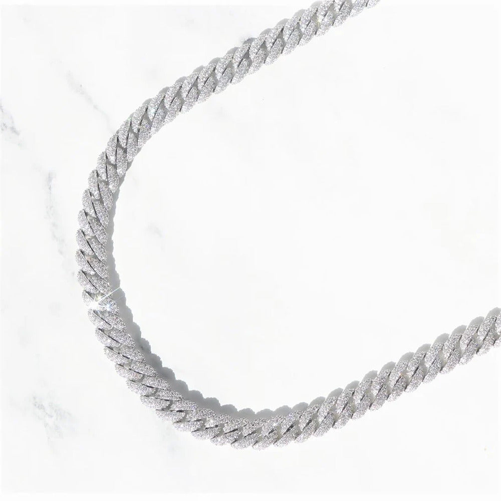 18mm Moissanite Hip Hop Cuban Link Chain